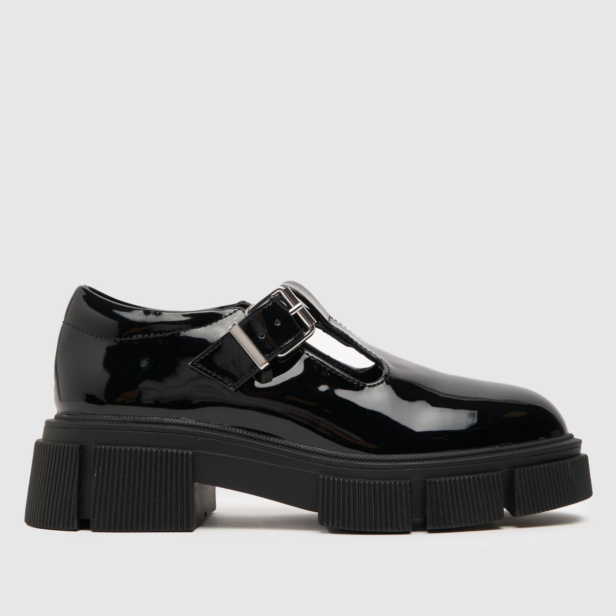 Schuh svarta logic grova lackskor för flickor