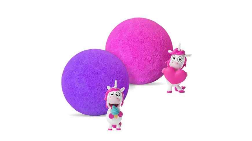 CRAZE - INKEE Unicorn Badekugel mit Popcornduft - mit Überraschung (1 von 6 Figuren) 100 g