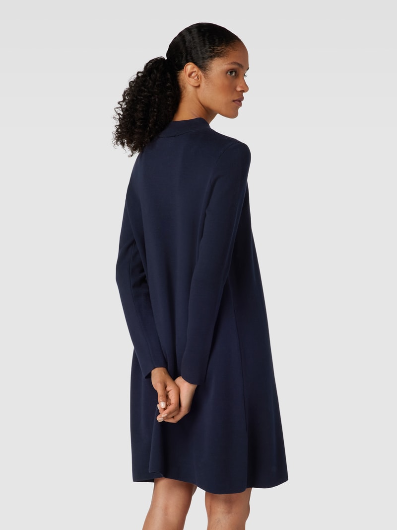 Strickkleid mit Stehkragen Modell 'FRIADAA' in marineblau