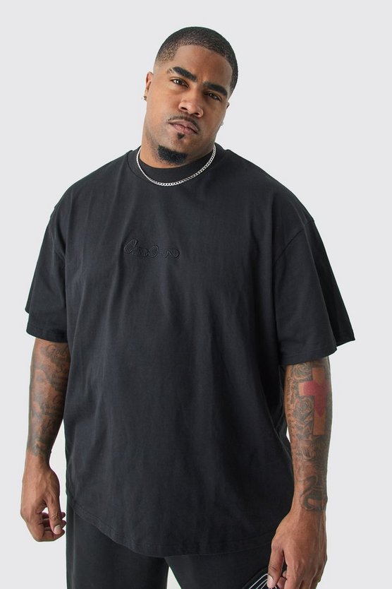 Plus Oversize T-Shirt in Waffeloptik