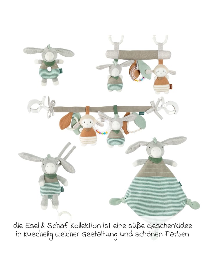 Fehn Spieluhr / Einschlafhilfe 22 cm - Esel in grau,gruen günstig kaufen onesize