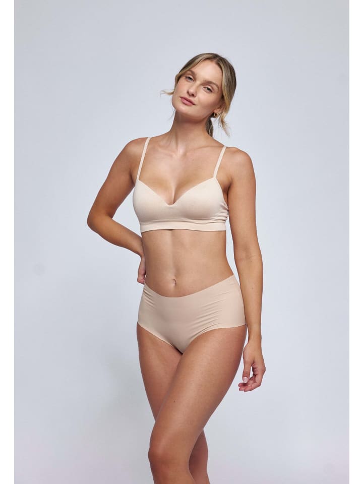 SNOCKS High Waist Hipster aus Mikrofaser 3 Stück in Hellbeige günstig kaufen
