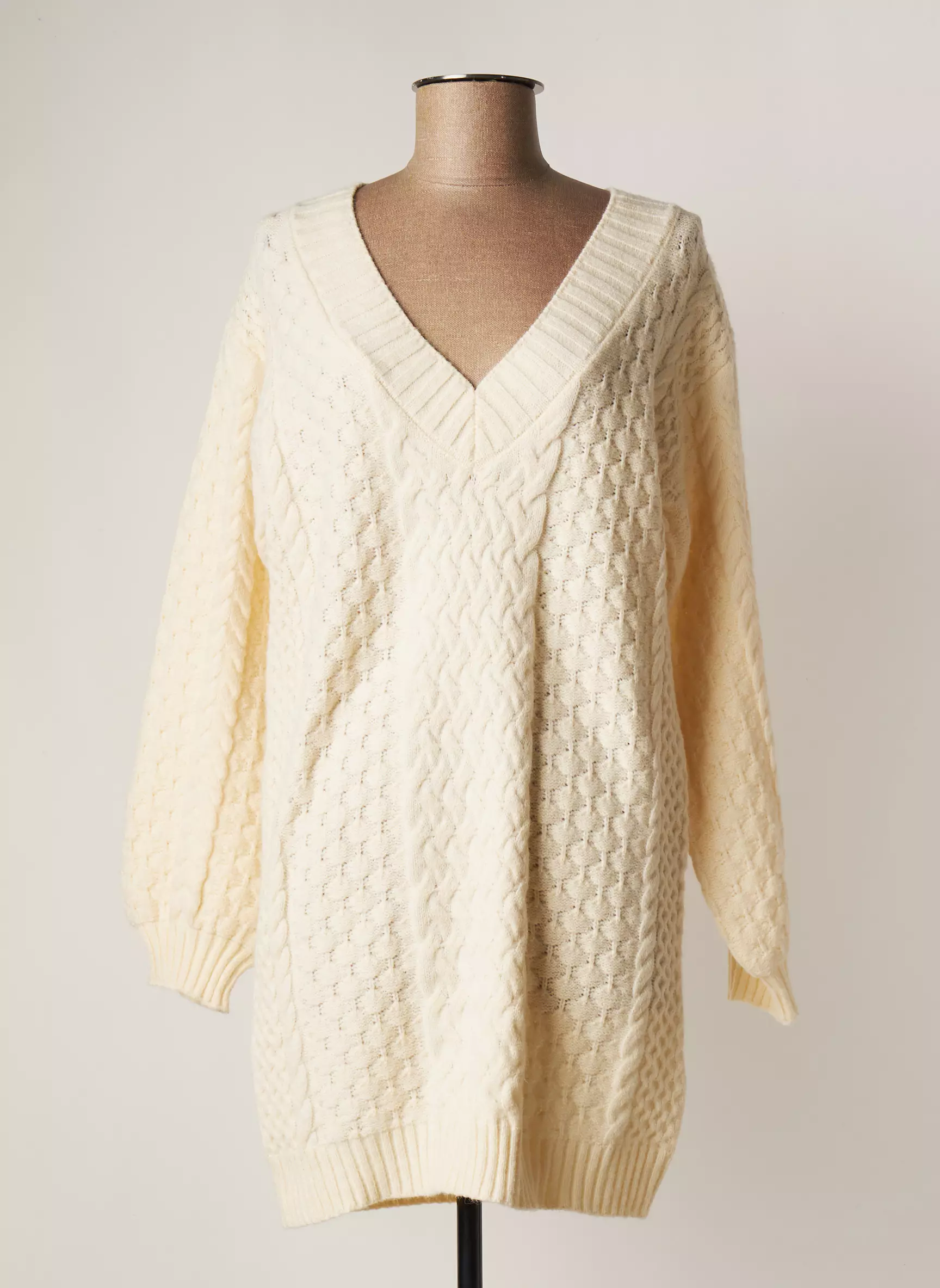 Derhy Robes Pulls Femme couleur beige