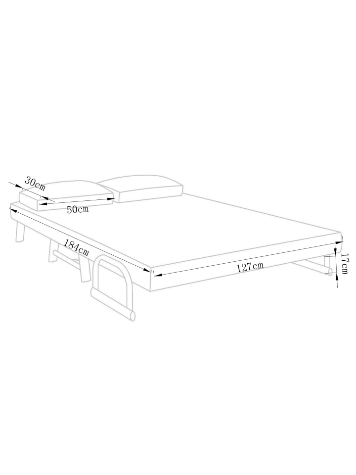 VCM  Schlafsofa Couch Kolino mit Schlaffunktion in Grau günstig kaufen onesize
