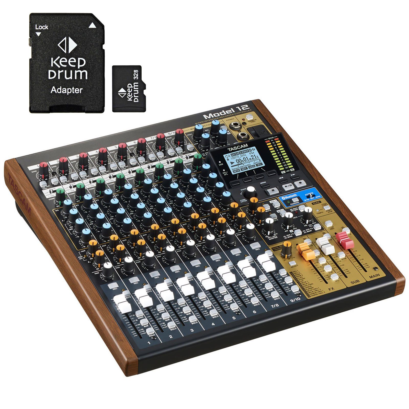 Tascam Mischpult Tascam Model 12 Mischpult + Speicherkarte 32 GB