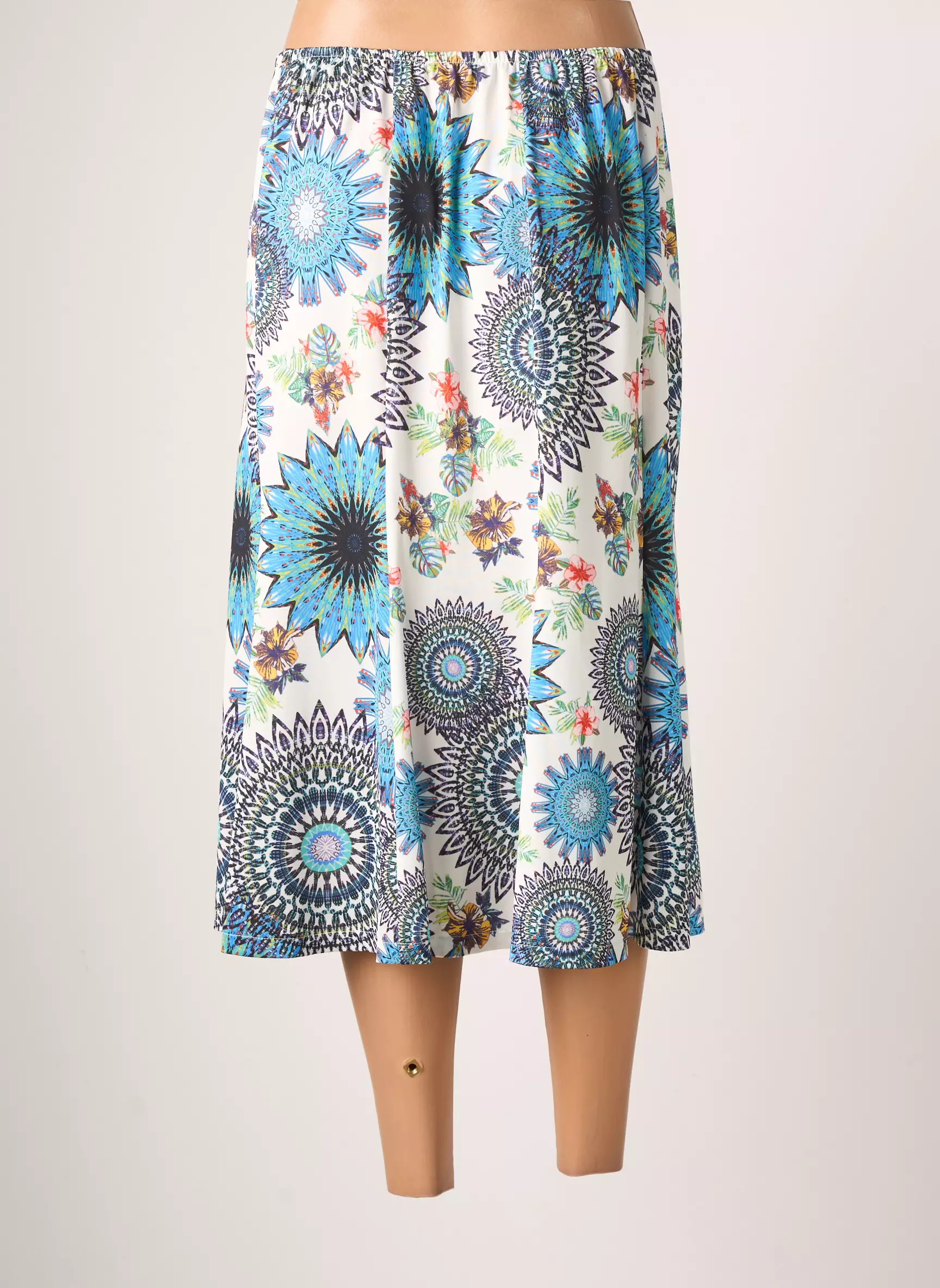 Jumfil Jupes Mi Longues Femme couleur bleu