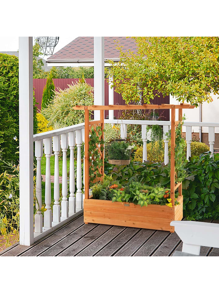 COSTWAY Blumenkasten-Pflanzleiter in Orange günstig kaufen onesize