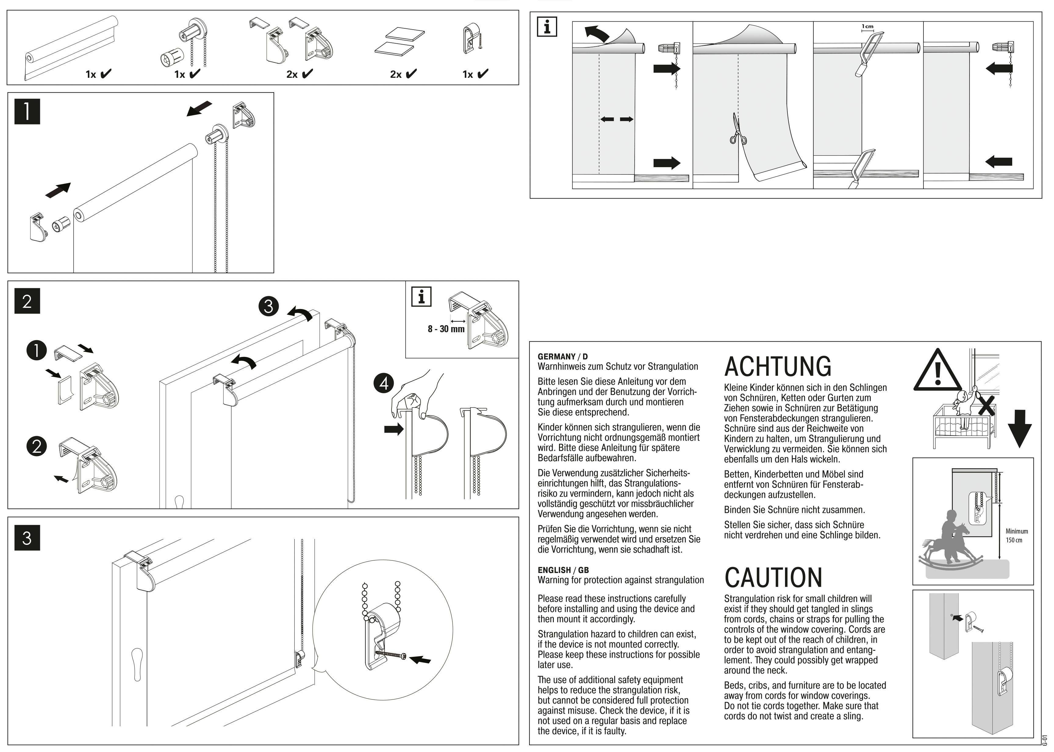 Seitenzugrollo, GARDINIA, Lichtschutz, freihängend, Klemmfix, Easyfix Tageslicht Rollo Digiprint Dekor
