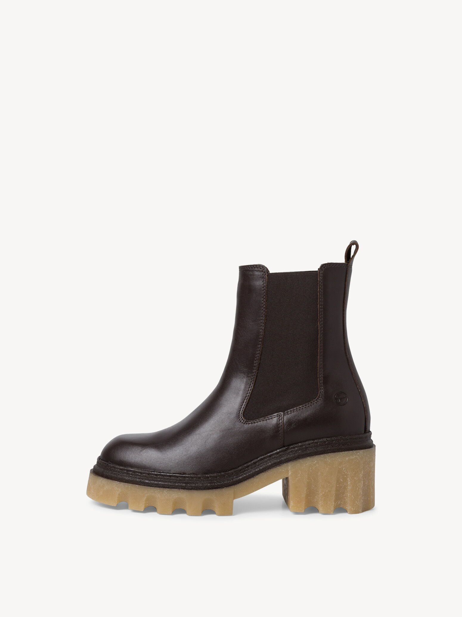 Bottine Chelsea en cuir - marron