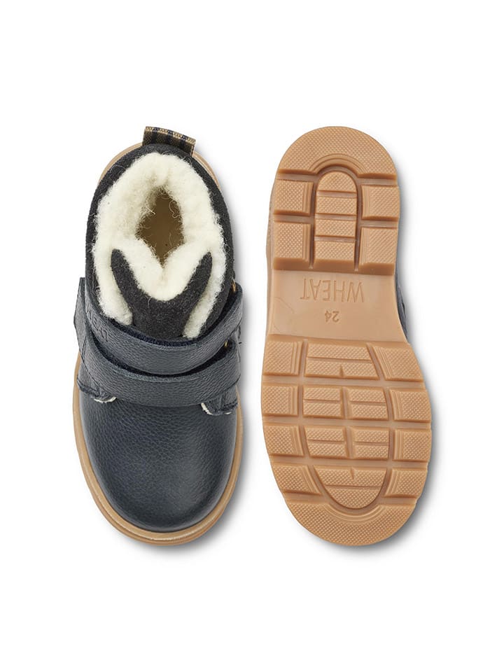 Wheat Leder-Winterboots in Dunkelblau günstig kaufen