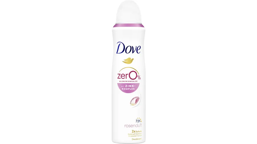 Dove Deodorant-Spray mit Zink-Komplex Rosenduft 0% Aluminiumsalze 150 ml