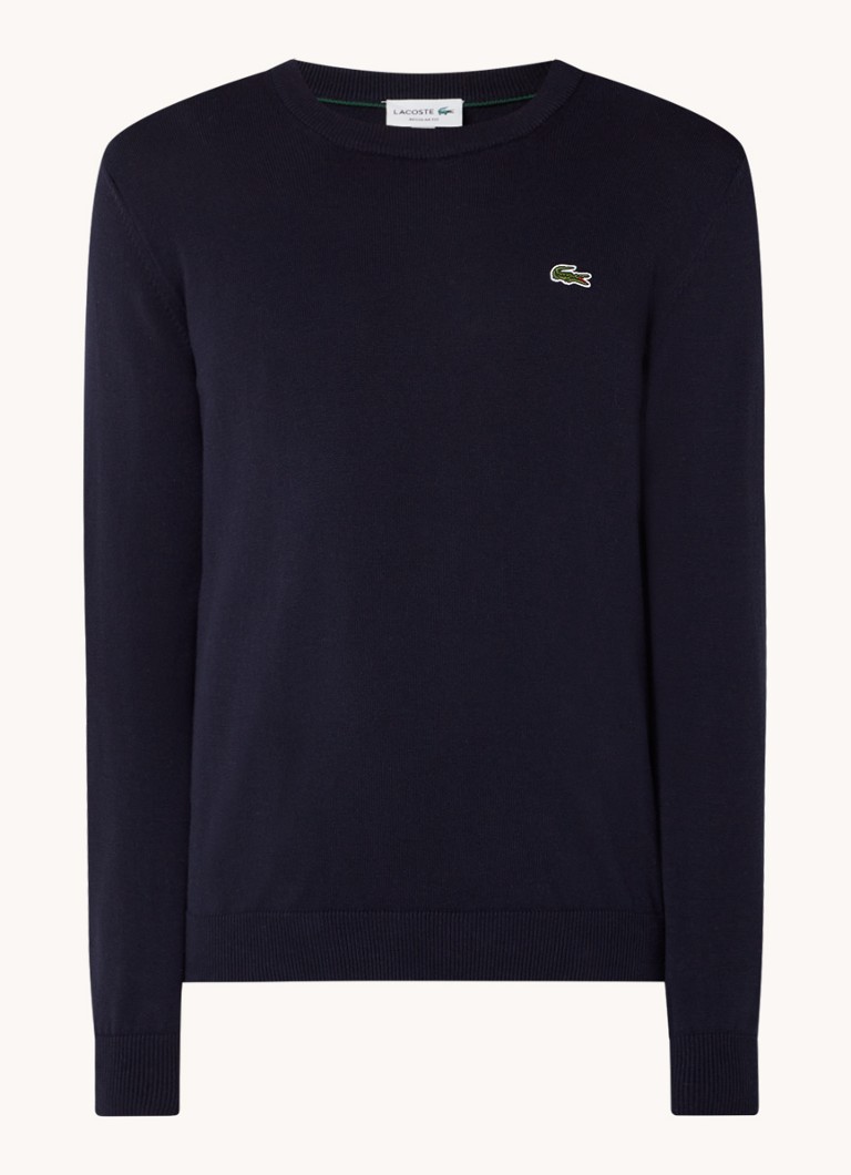 Πουλόβερ λεπτής πλέξης Lacoste με κέντημα λογότυπου