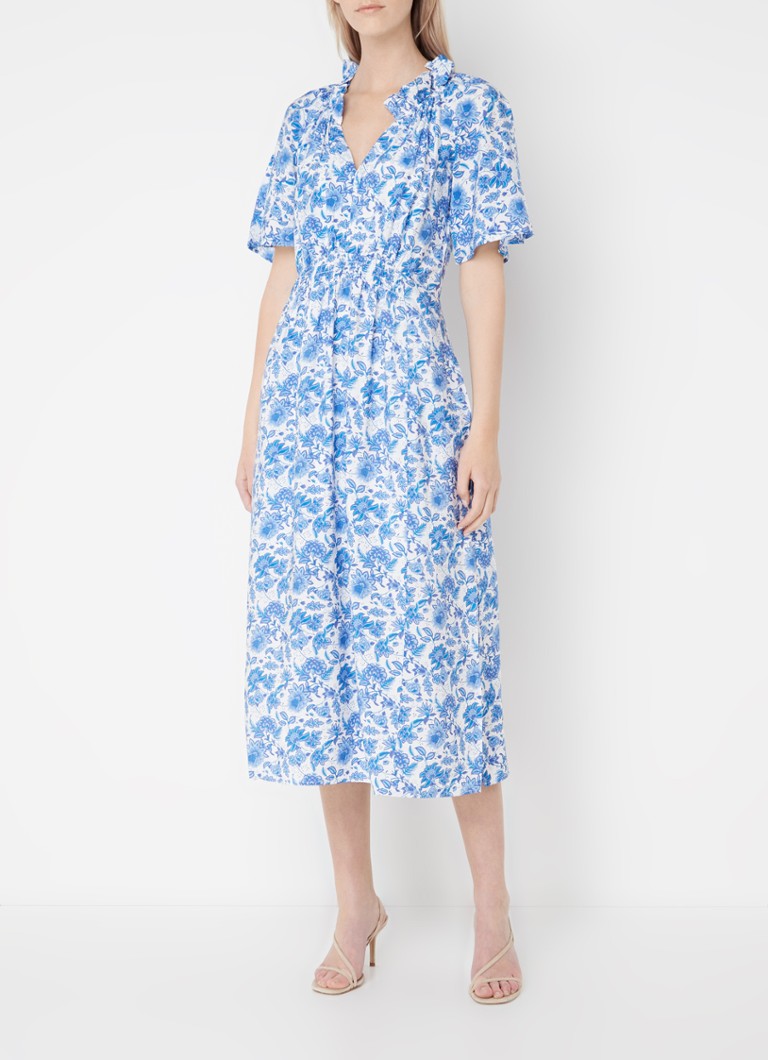Rochie-tunică midi cu decolteu în V și imprimeu floral French Connection