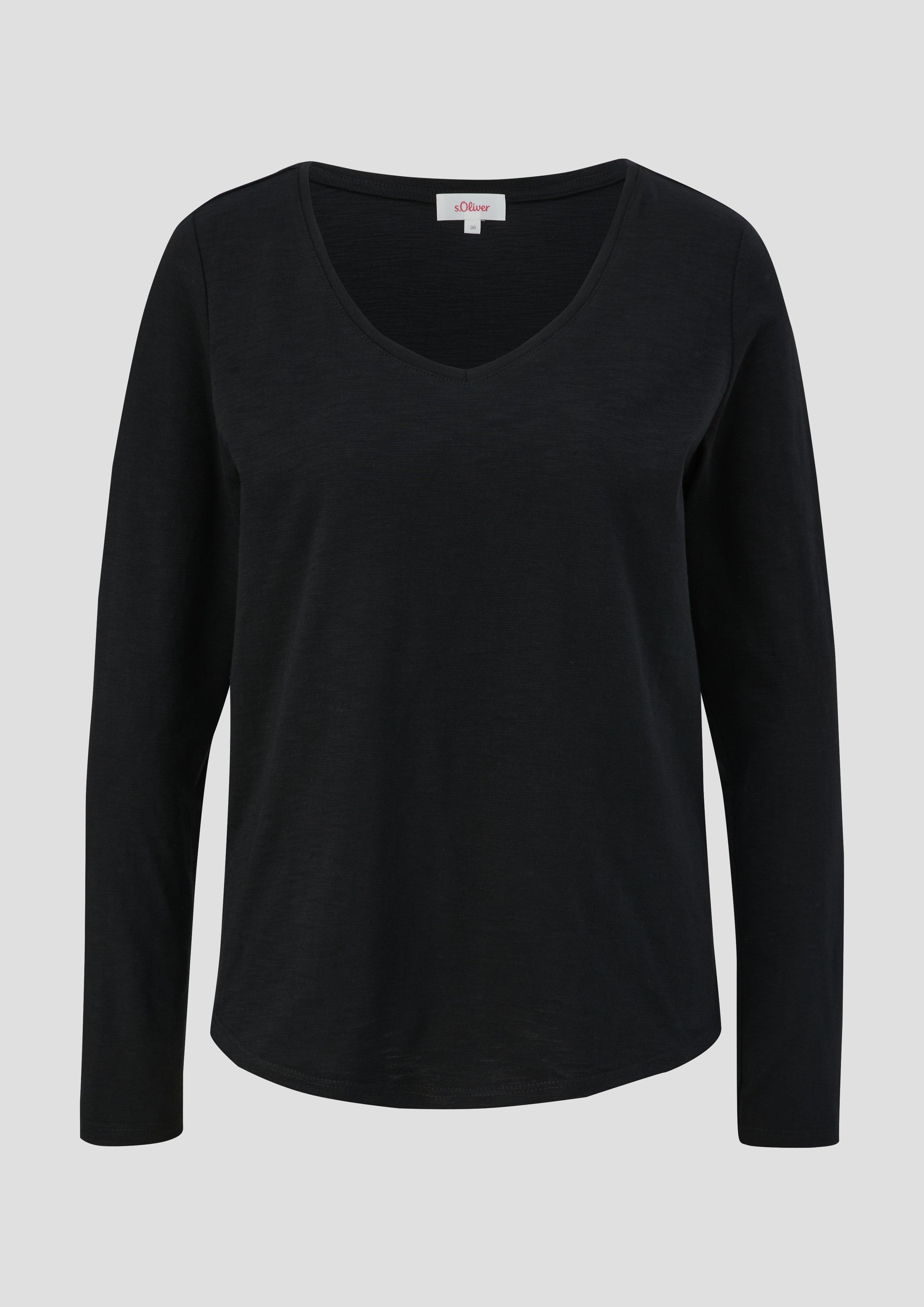 Gestreiftes Longsleeve mit Rollsaum  2135958-9999