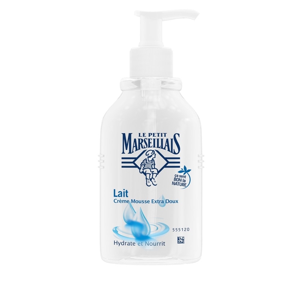 le petit marseillais CREME  MOUSSE EXTRA DOUX LAIT POMPE 300ML Mousse de douche