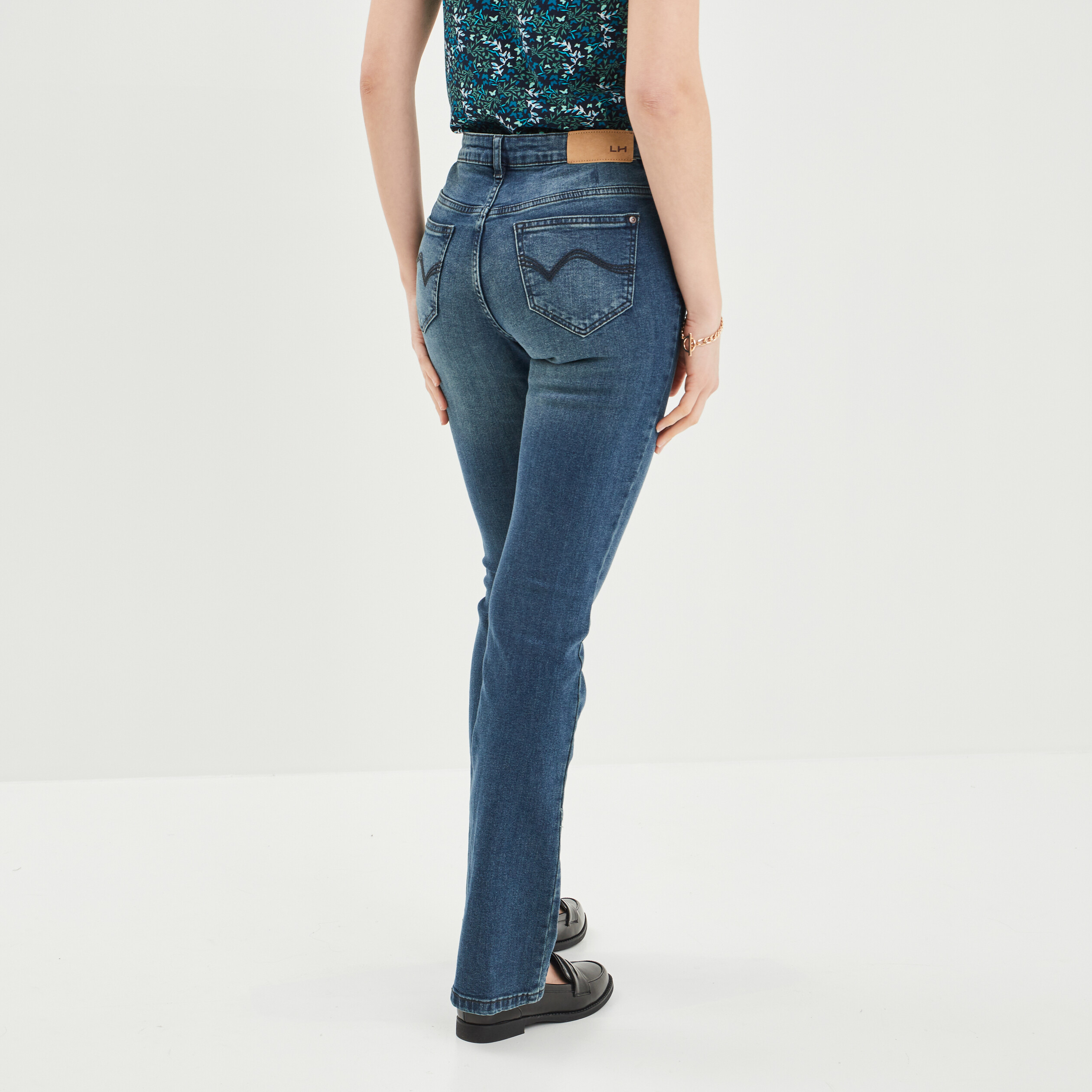 Jeans bootcut taille normale denim dirty femme | La Halle