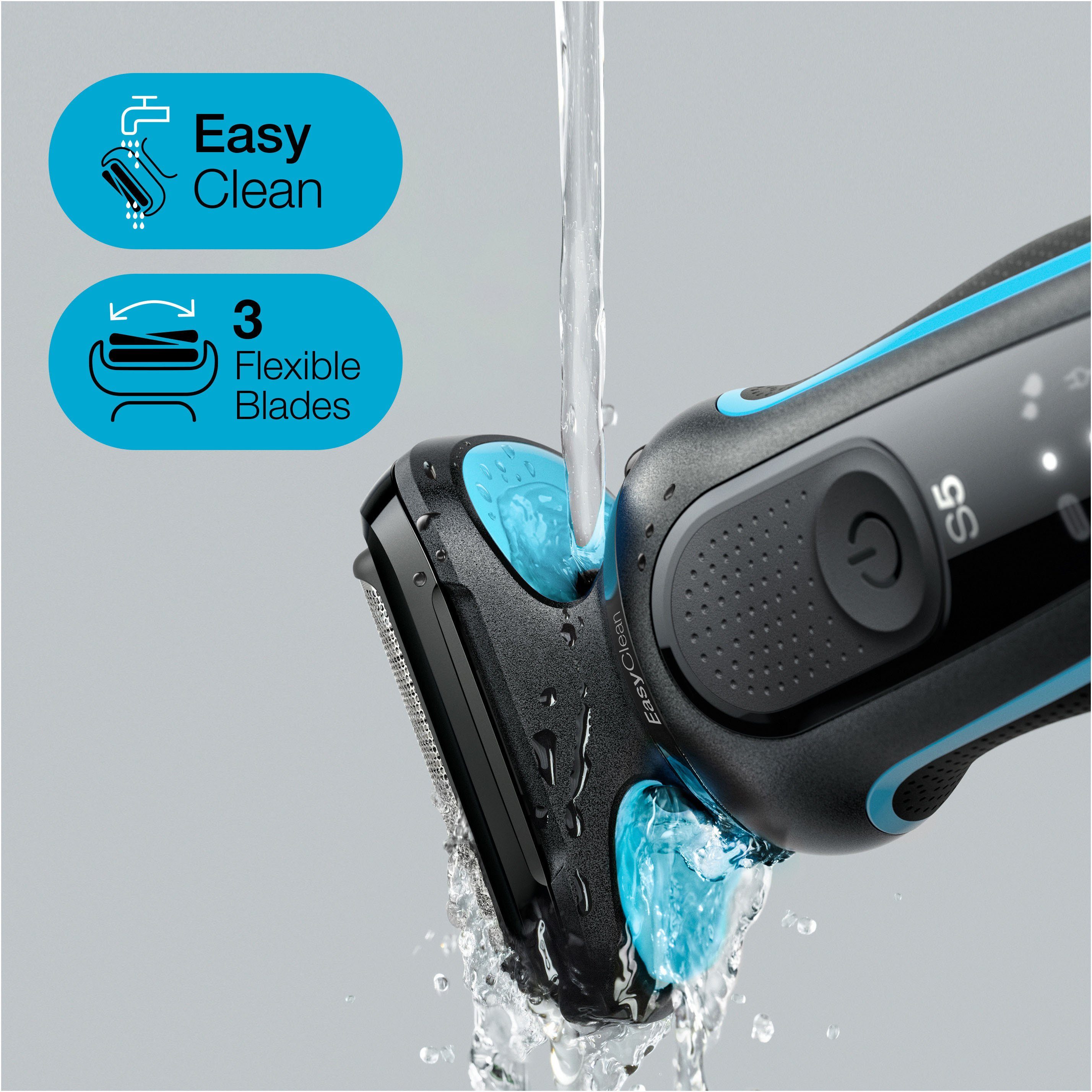 Braun Elektrorasierer Series 5 51-M1000s Rasierer, Aufsätze: 1, EasyClean, Wet&Dry
