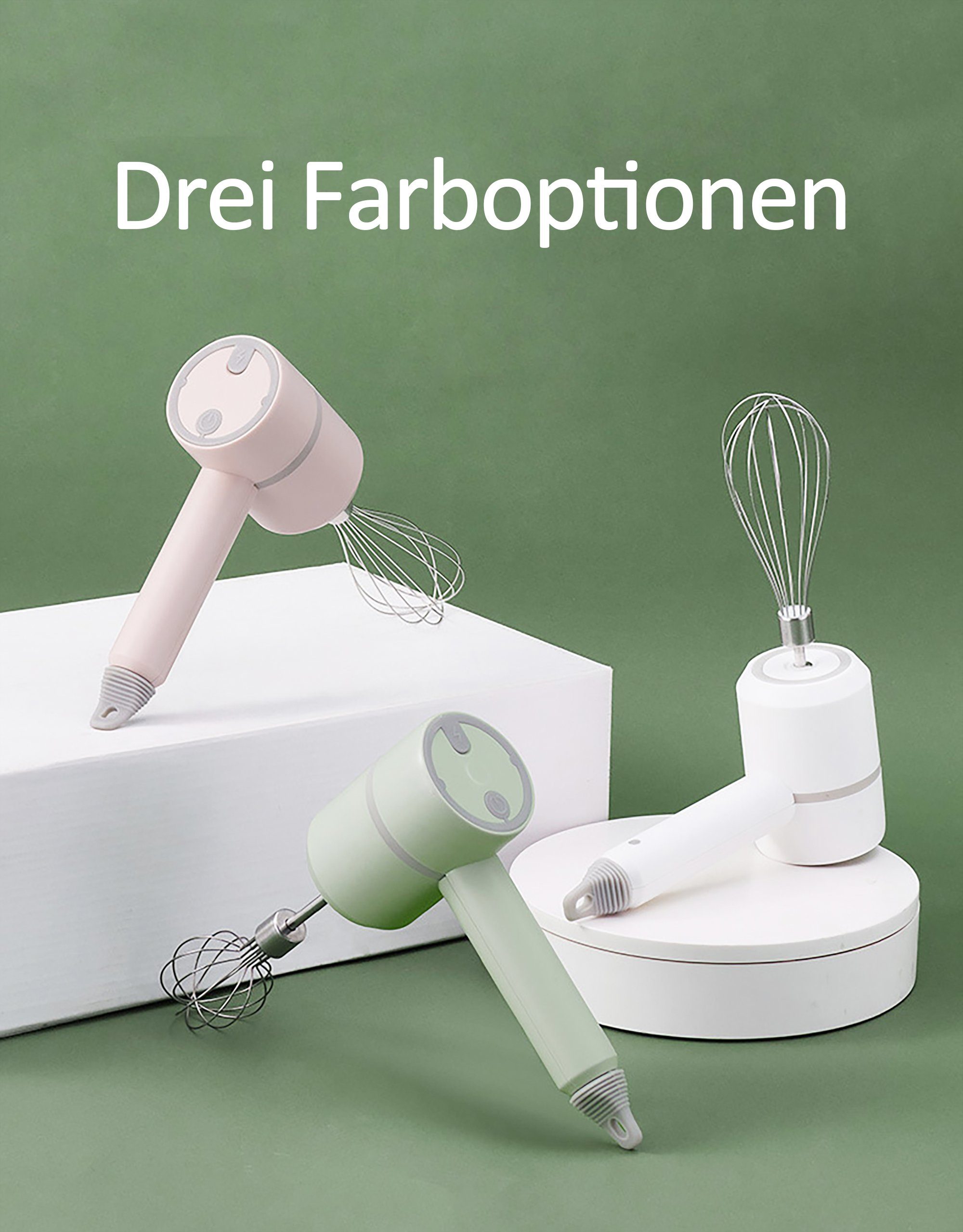 KUGI Stabmixer Lebensmittelmischer Elektrischer Schneebesen Eiermischer, Pfannkuchenmischer Mischmaschine
