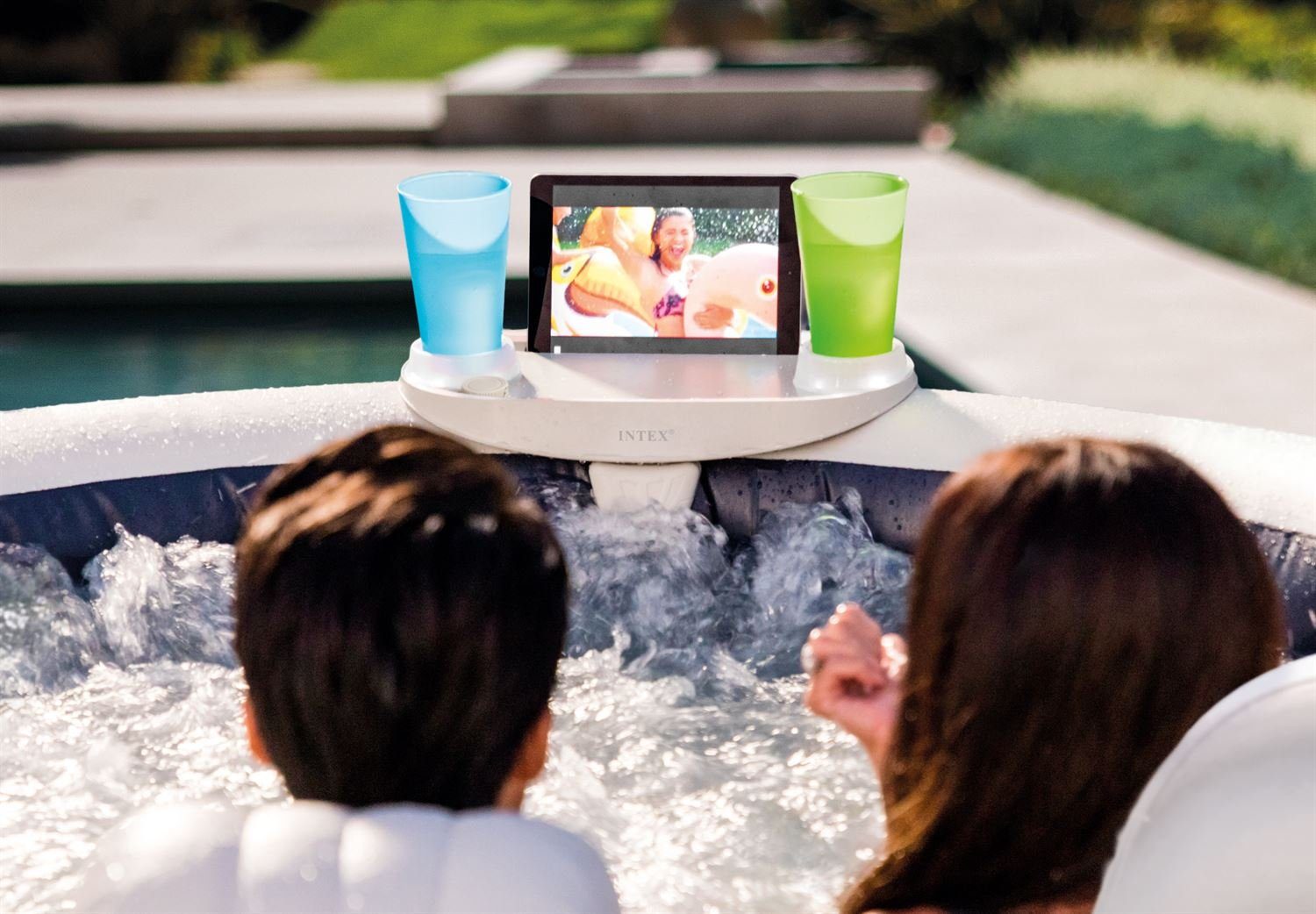 Intex Whirlpoolsitz Intex Premium Spa Getränkehalter mit Beleuchtung für Whirlpool