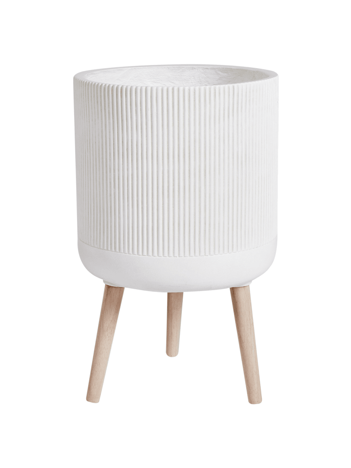 Beliani Outdoor Blumentopf MACLURA in Beige/Heller Holzfarbton günstig kaufen onesize