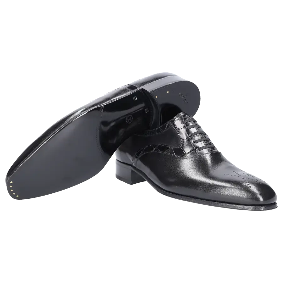 Artioli - Businessschuhe Oxford ZÜRICH Krokodilleder - schwarz