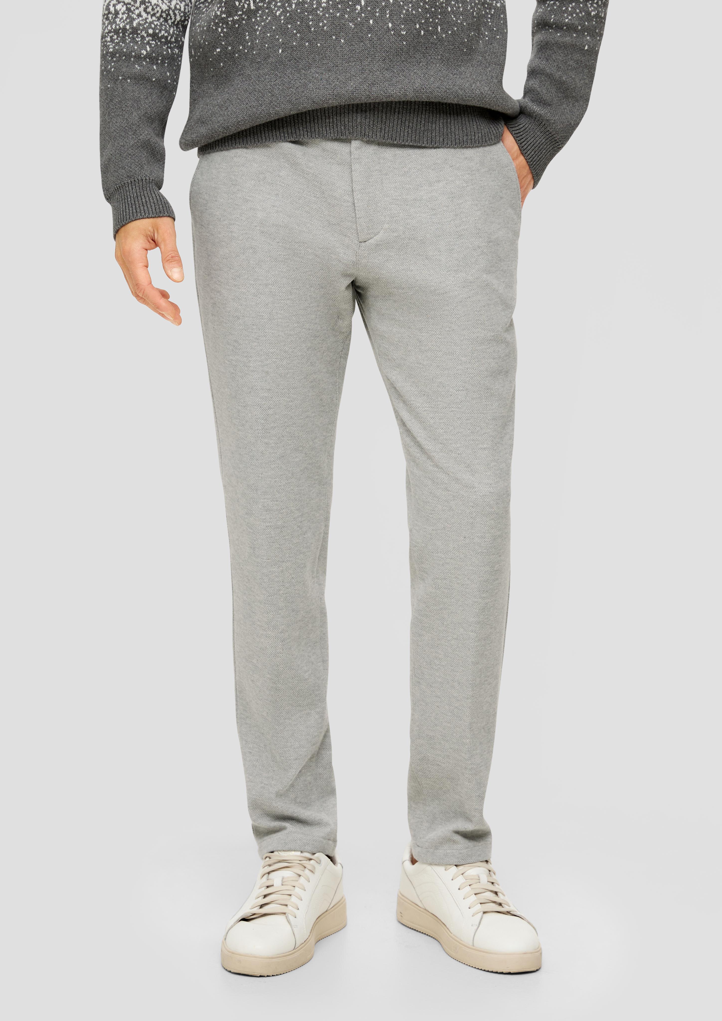 Regular: Stoffhose aus Waffelpiqué  2125810-91W1