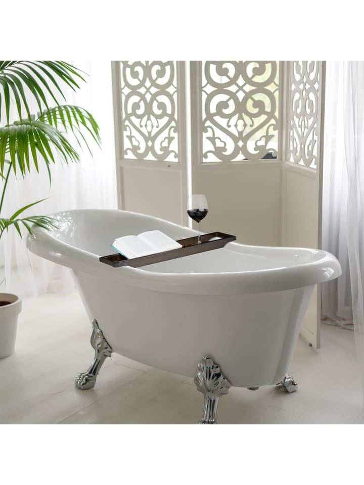 relaxdays Badewannenablage Bambus dunkelbraun günstig kaufen onesize
