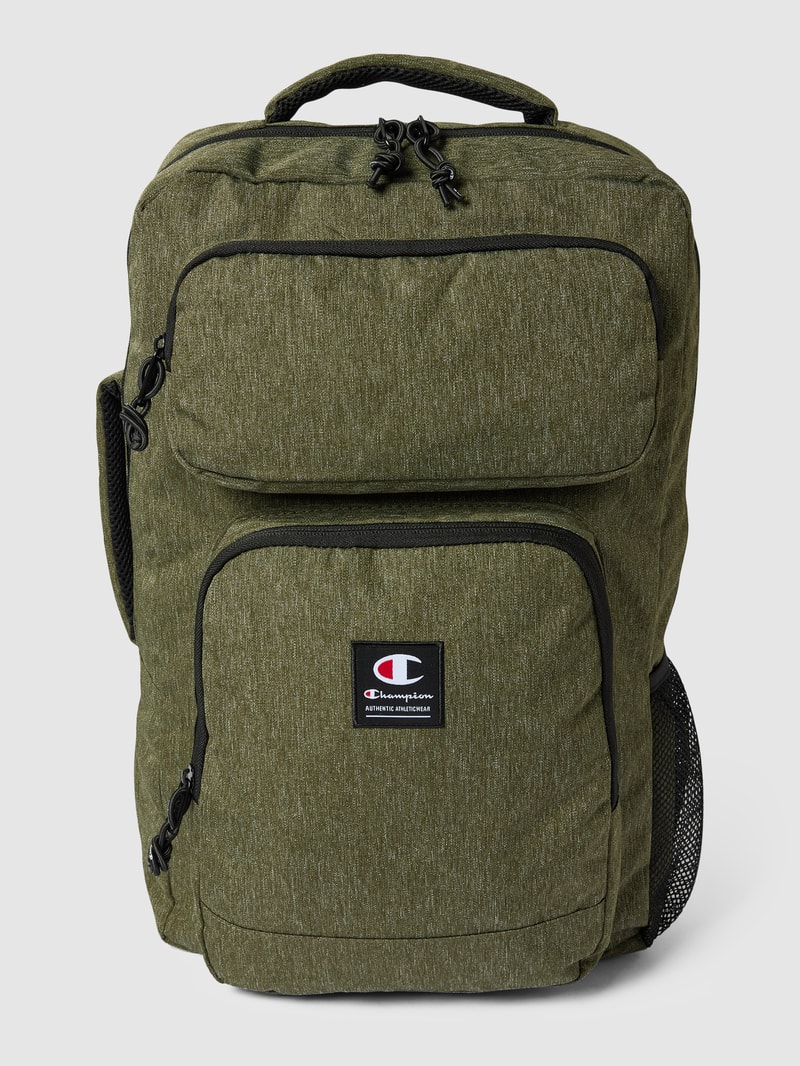 Rucksack mit Label-Patch in khaki