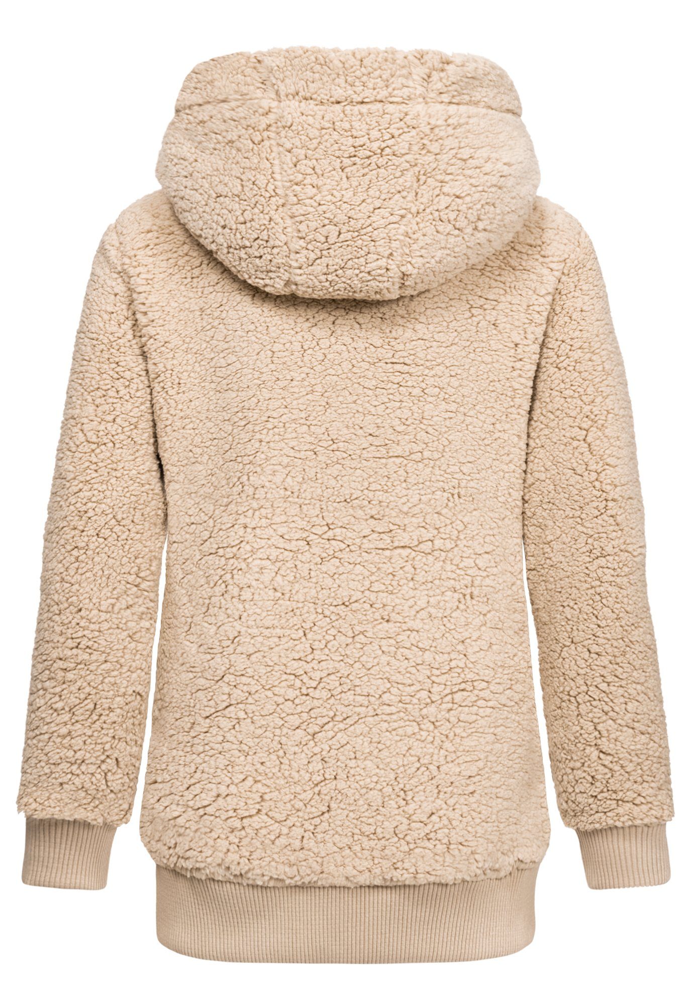 REPUBLIX Kapuzenpullover CHARLIZE Damen Teddy Sweatjacke Plüsch Hoodie Pullover Jacke