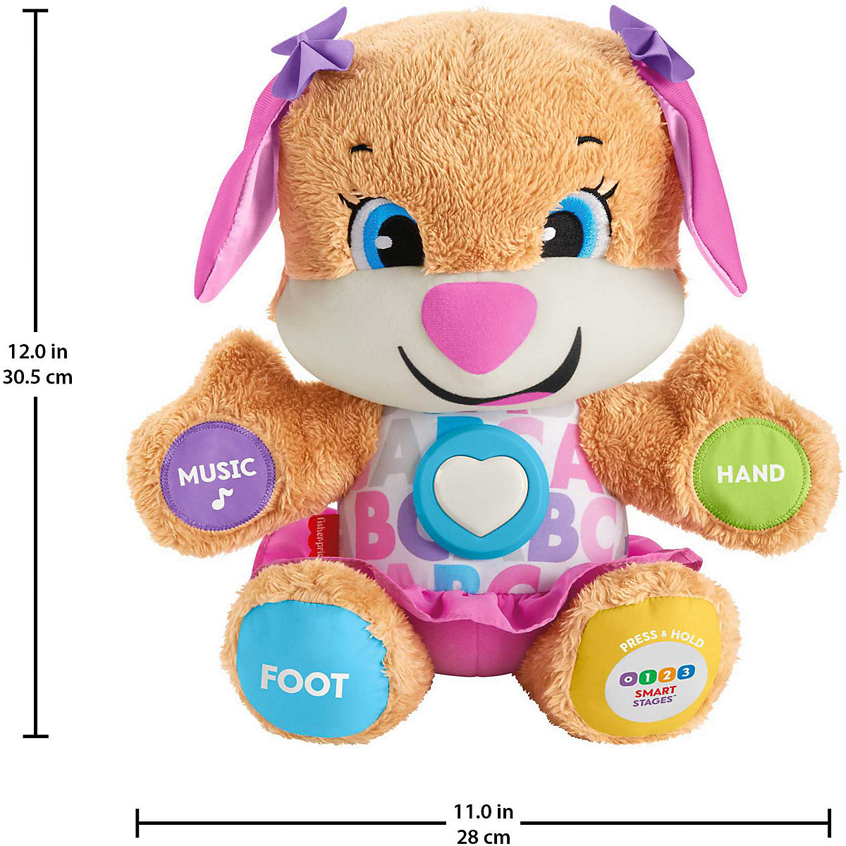 Fisher-Price Lernspaß Hundefreundin, Baby-Spielzeug, Kuscheltier, Lernspielzeug