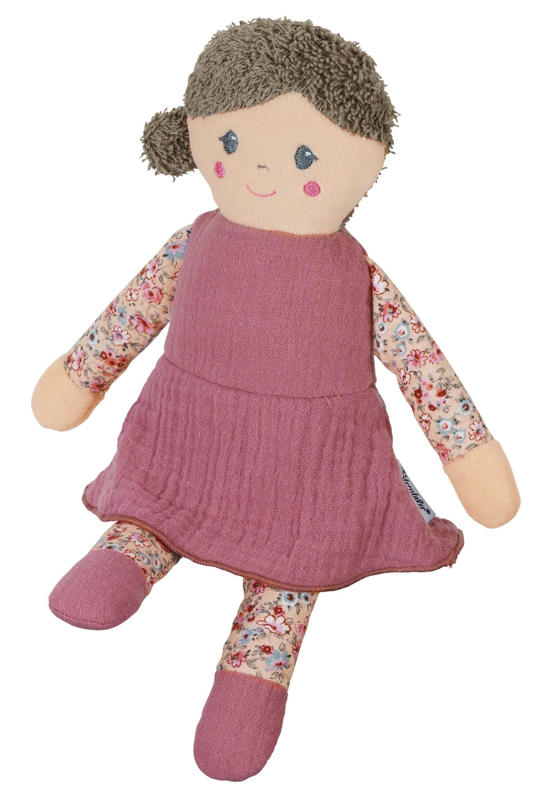 Spielpuppe Mädchen Sophie in Altrosa, 26 cm