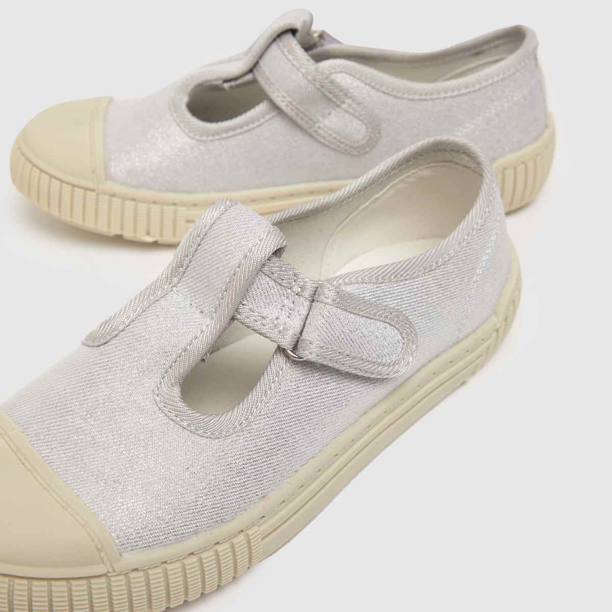 schuh silverfärgade totalglitteriga sneakers för flickor och juniorer