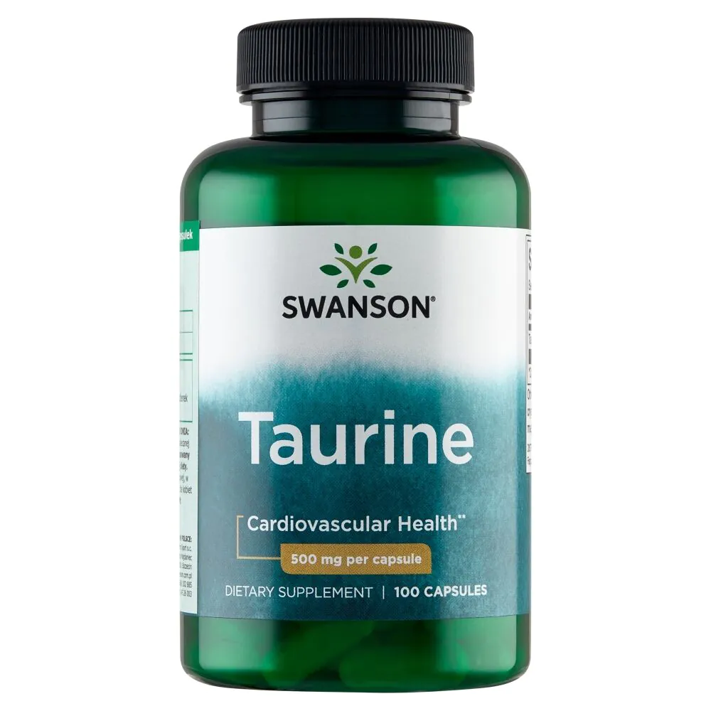 Cápsula de taurina Swanson de 500 mg