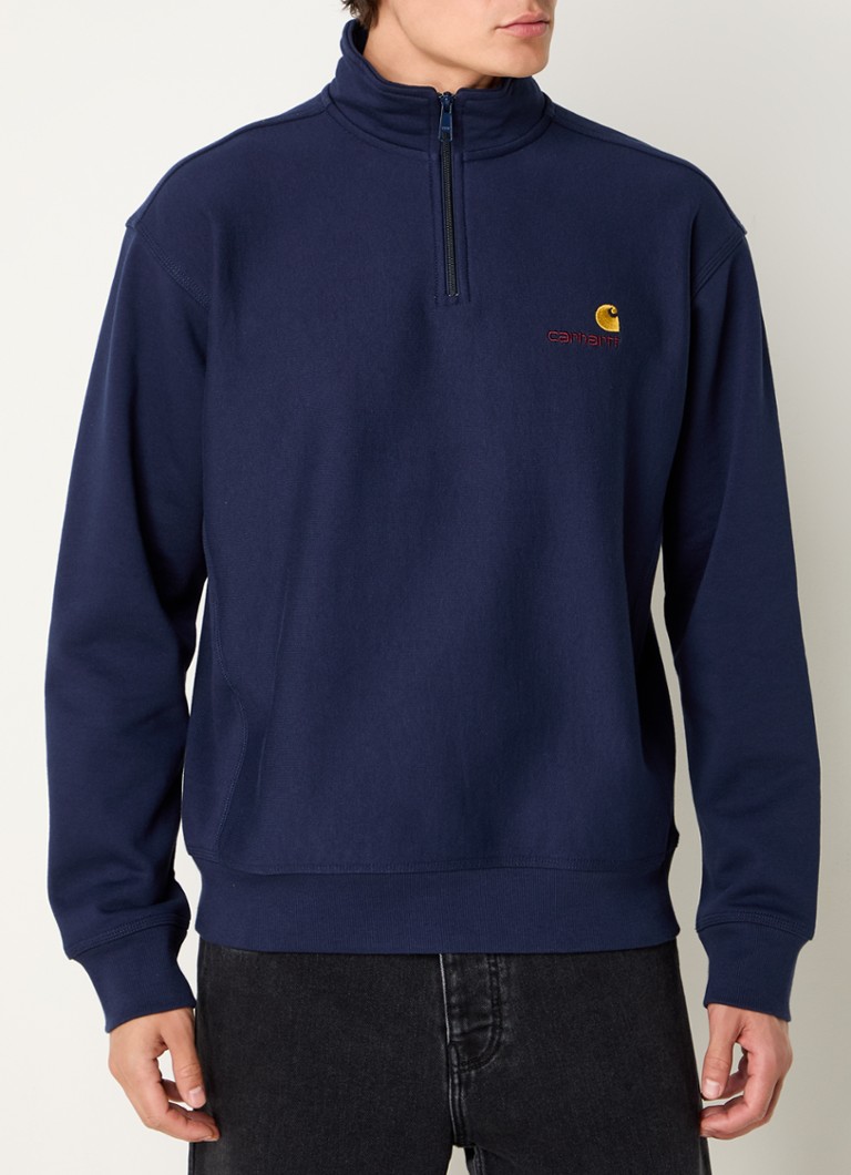 Hanorac cu fermoar și logo Carhartt WIP American Script