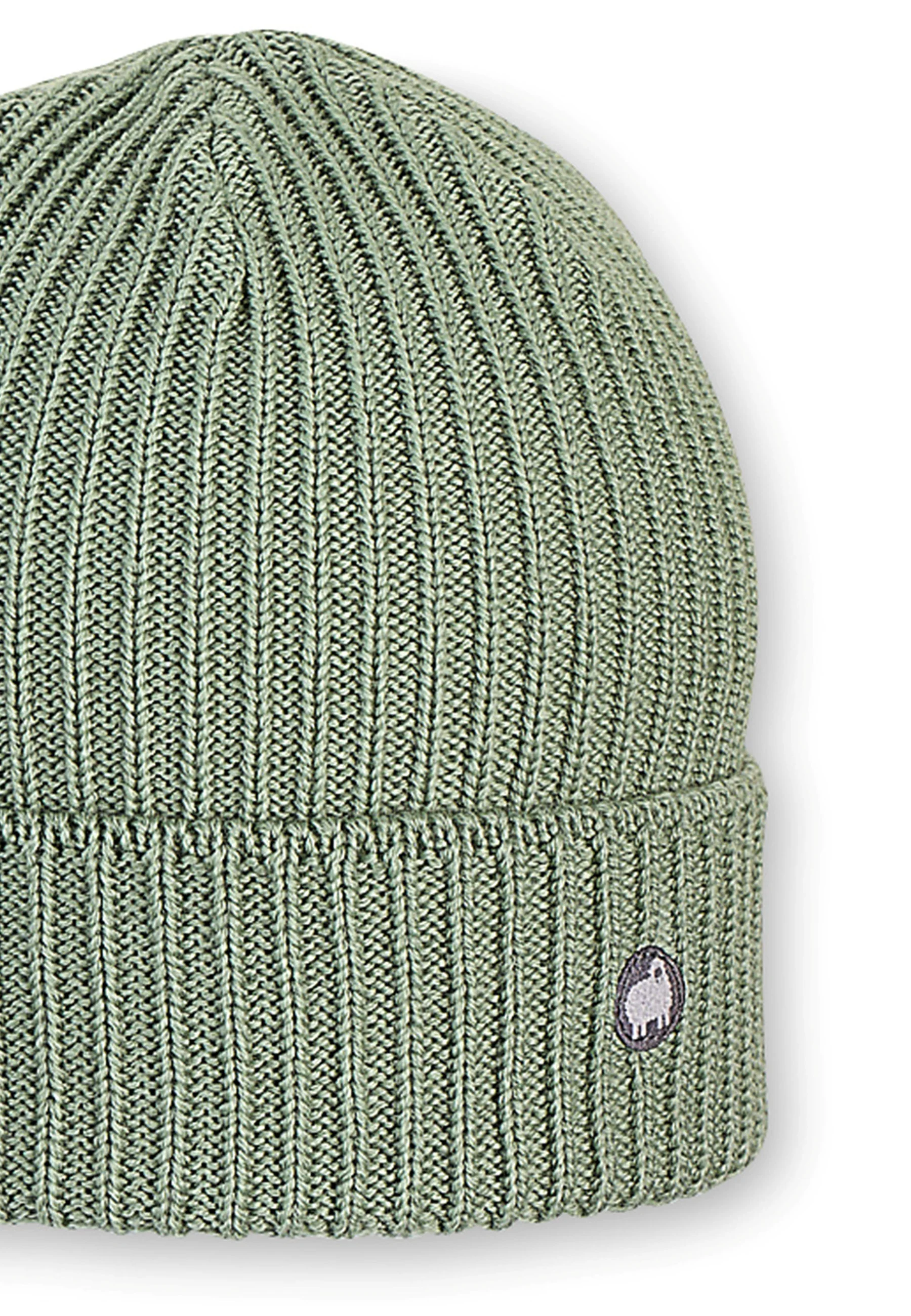 Strickmütze Baby aus Merinowolle mit Umschlag