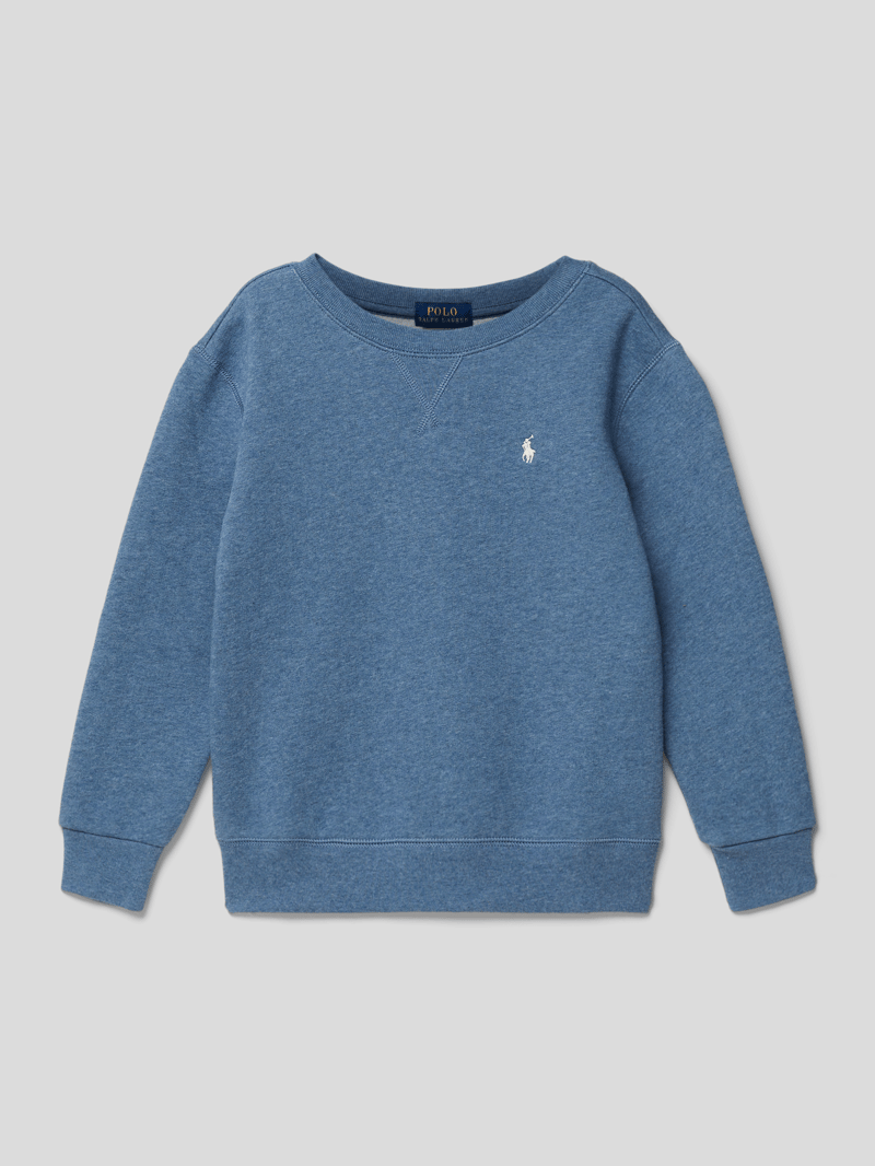 Sweatshirt in melierter Optik in rauchblau