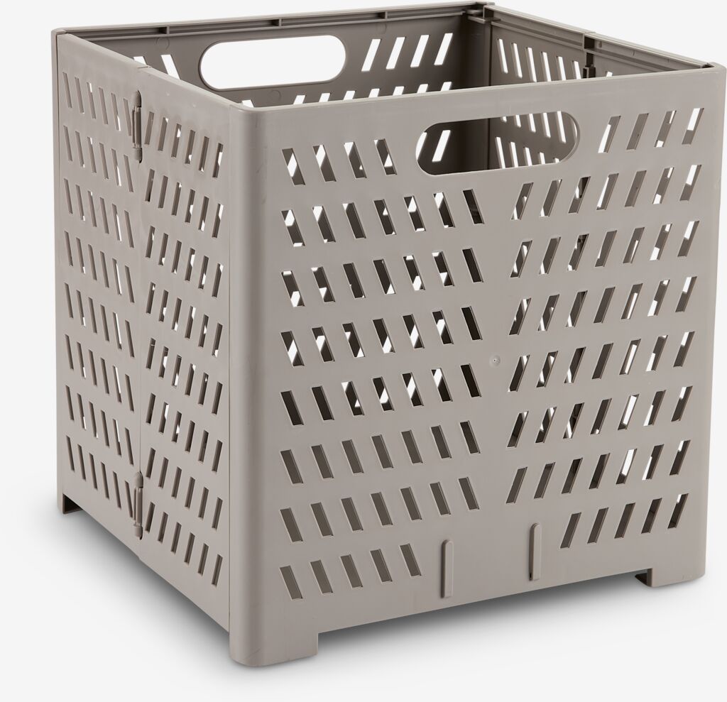 Kosz MILAS MILAS W28xL30xH30cm z pokrywką składany szary