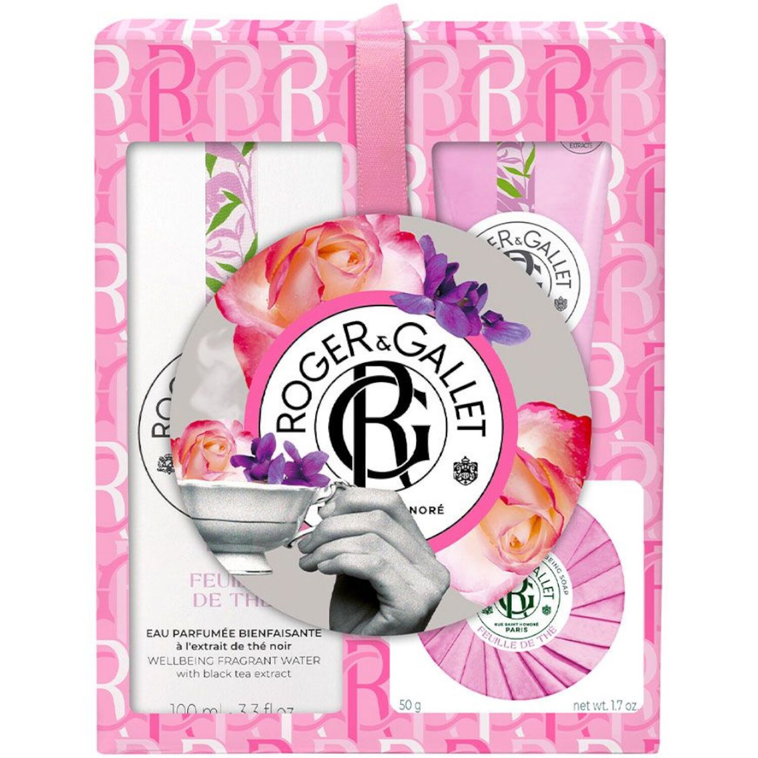 Roger&Gallet Feuille de Thé Coffret Eau Parfumée Bienfaisante 100 ml + 2 Produits