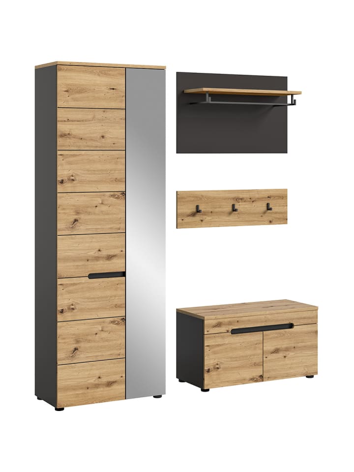 ebuy24 Garderobenmöbel Canu Eiche 160 x 37 cm günstig kaufen onesize