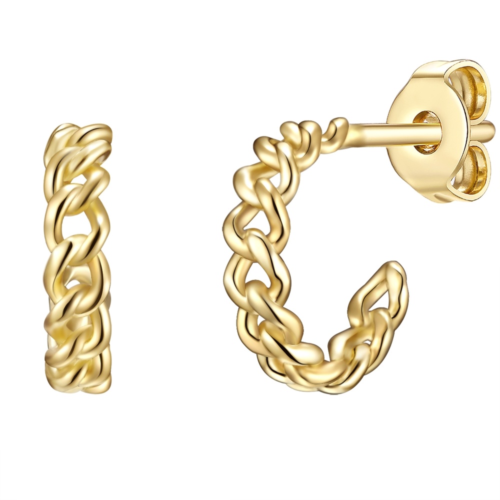 Glanzstücke München Créoles en argent Argent sterling en Or jaune Boucles d'oreilles