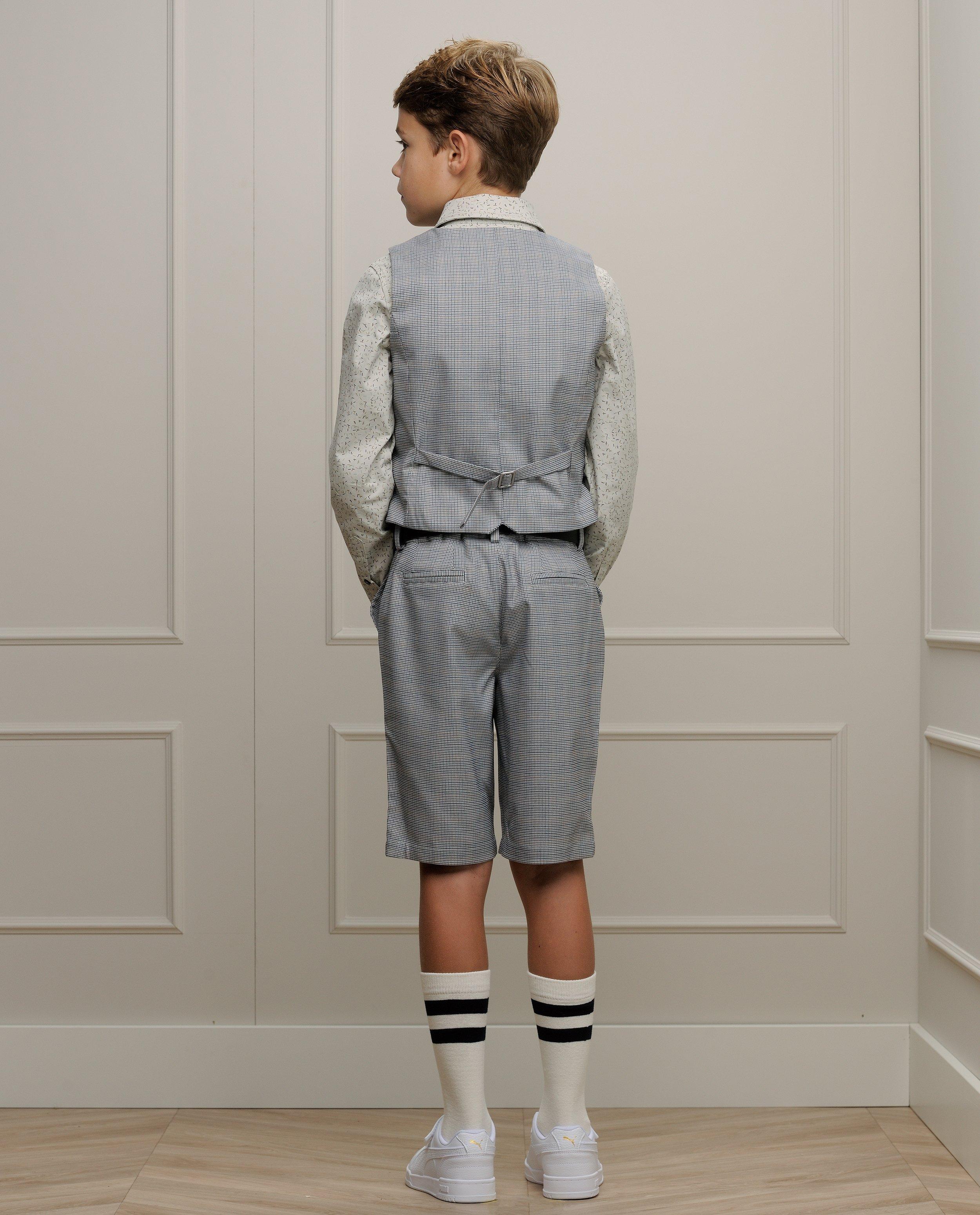 Vesta Le Chic Costume cu model pied-de-poule, bej petrecere