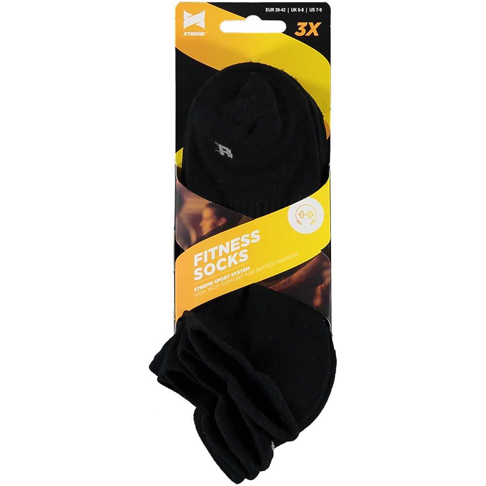 Xtreme 9 Paar schwarze Fitness-Sneakersocken
