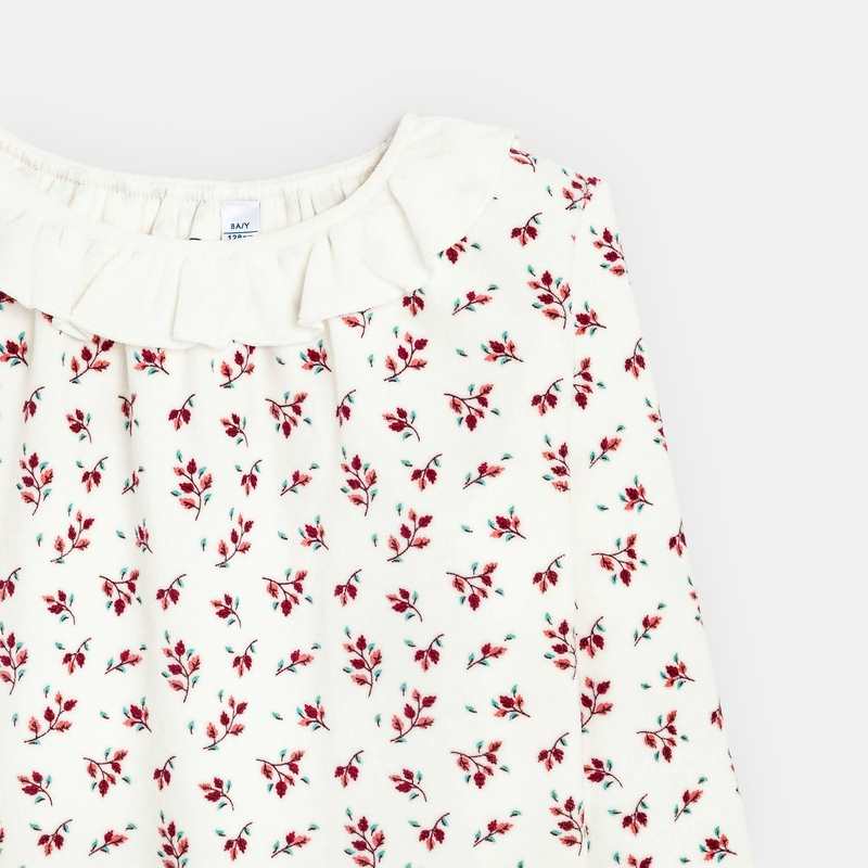 Pyjama en velours imprimé rose fille