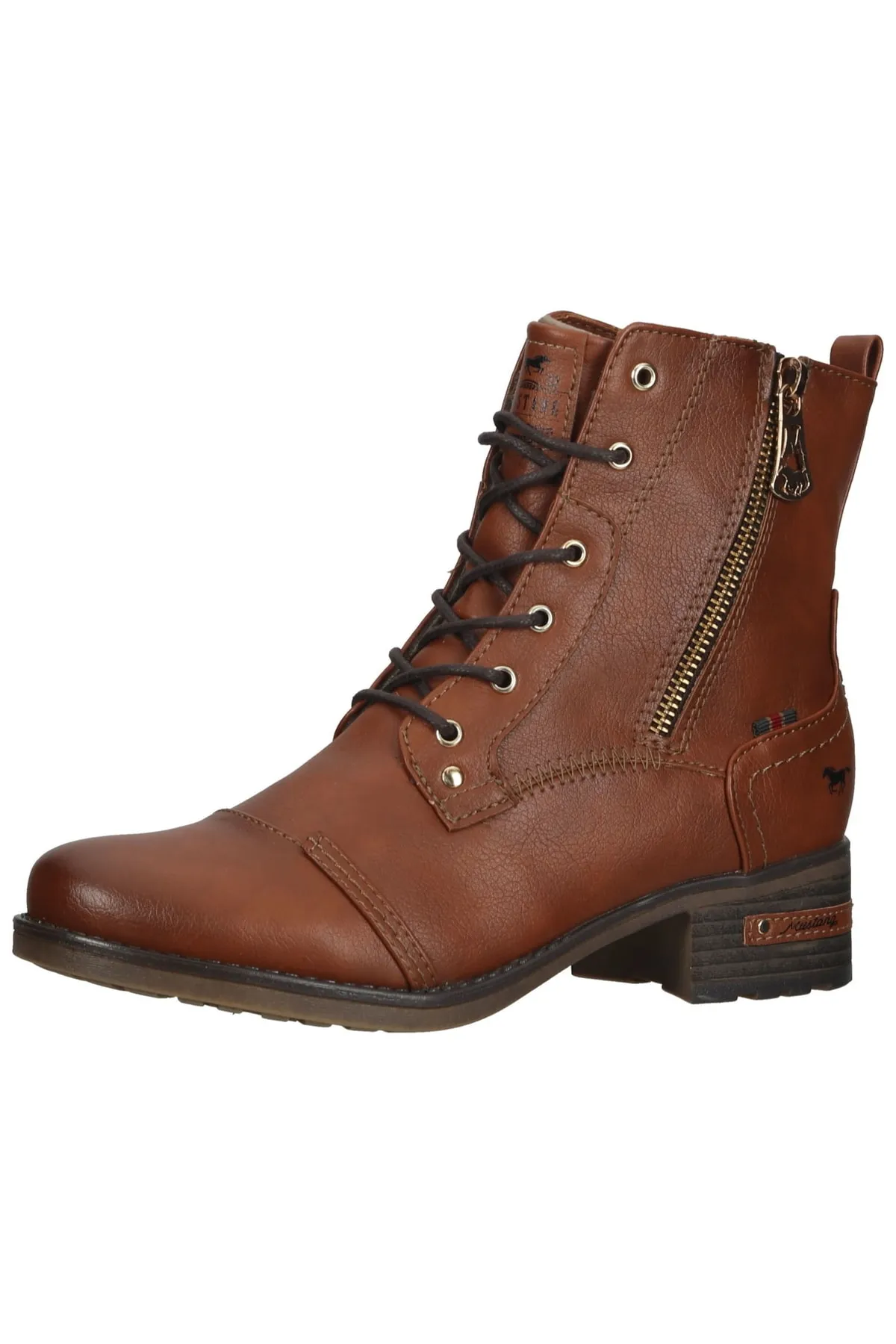 Mustang  Stiefelette - Braun - Blockabsatz