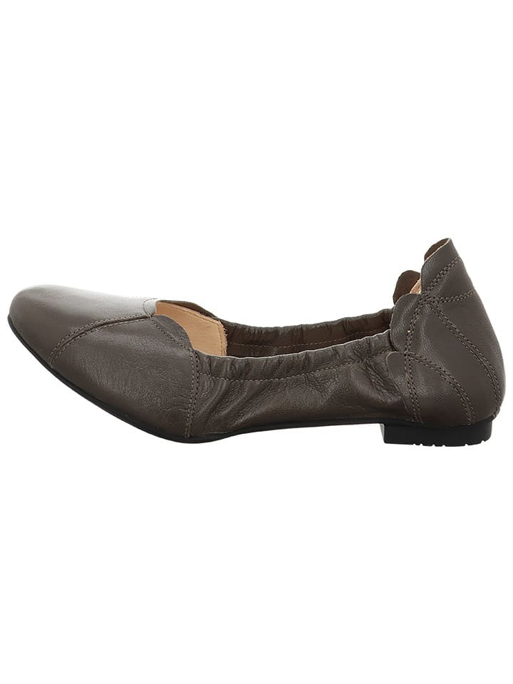 Think! Leder-Ballerinas in Anthrazit günstig kaufen