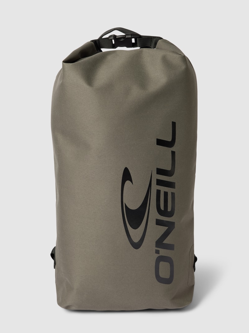 Rucksack mit Label-Patch in olivgrün