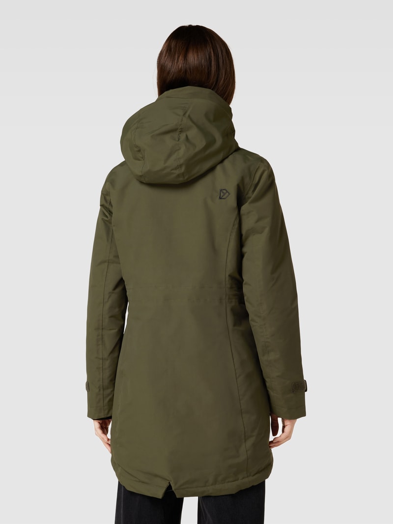 Steppjacke mit abnehmbarer Kapuze in khaki