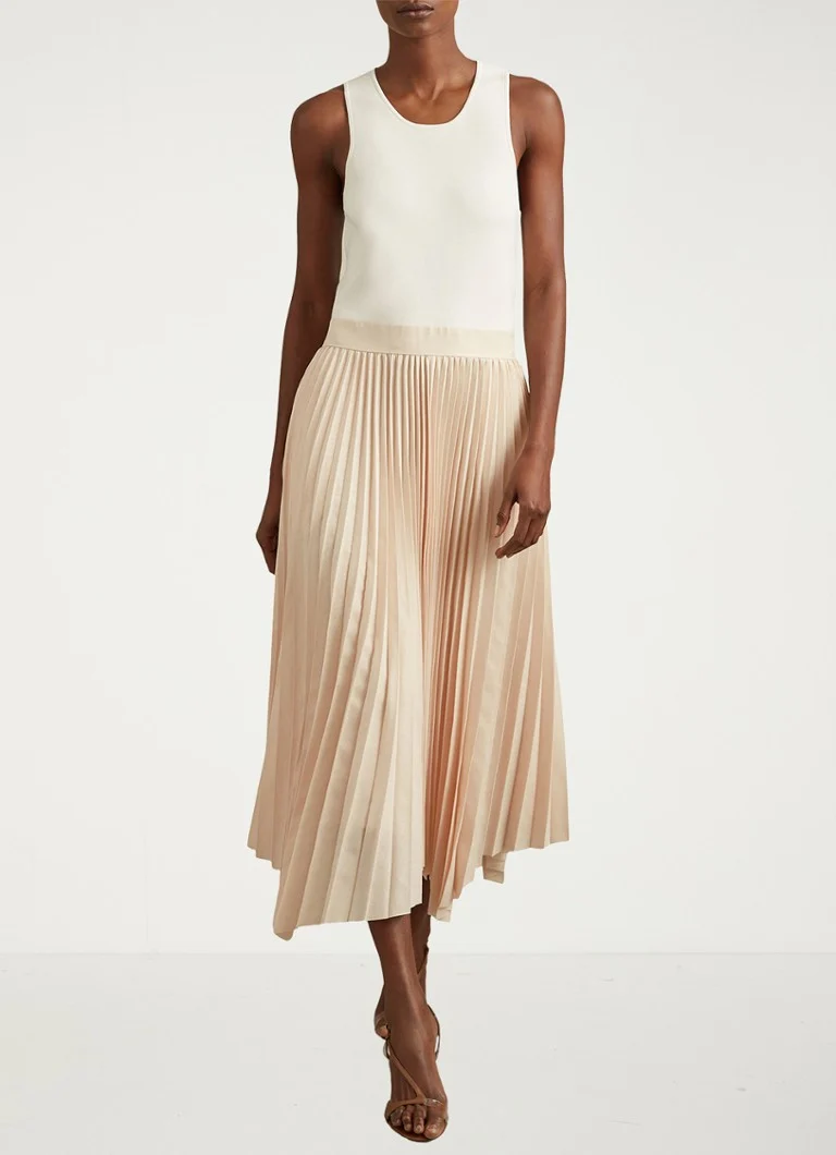 Reiss Marnie midi haljina s naborima