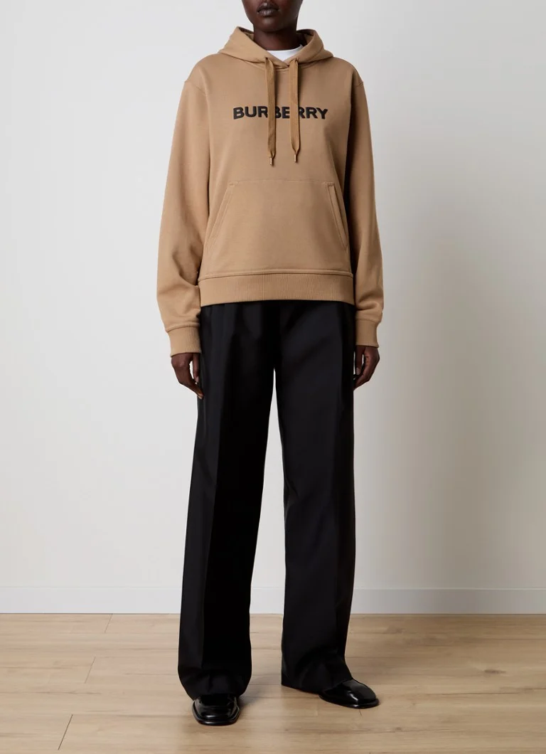 Felpa con cappuccio Burberry con logo stampato