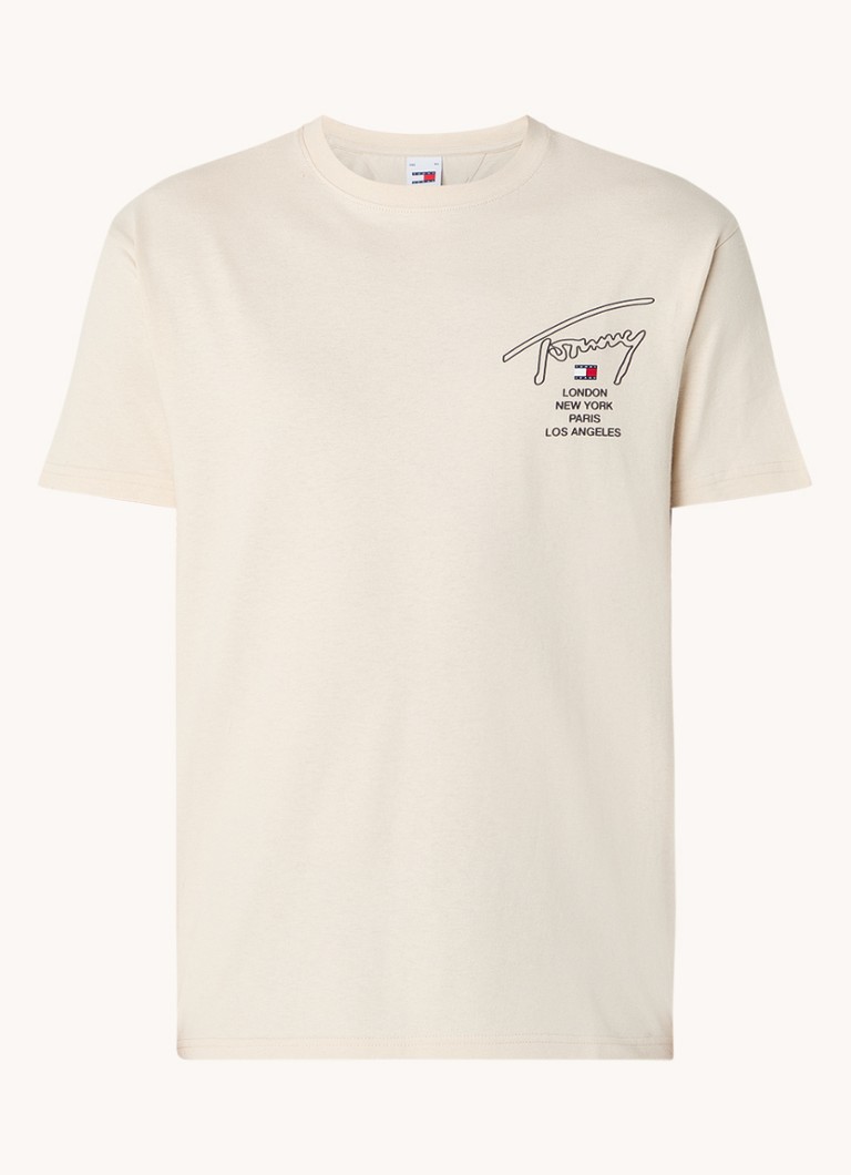 Tricou Tommy Hilfiger cu logo și imprimeu pe spate.